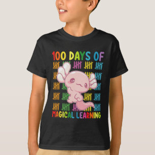 Camiseta 100 Dias De Aprendizado Mágico Escola Axolote