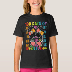 Camiseta 100 Dias De Aprendizado Mágico Escola Cabelo Desar