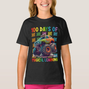 Camiseta 100 Dias De Aprendizado Mágico Escola De Caminhão 