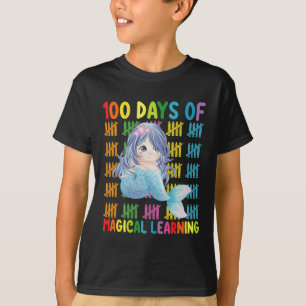 Camiseta 100 Dias De Aprendizado Mágico Escola de Sereias