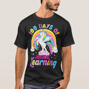 Camiseta 100 Dias De Aprendizado Mágico Estudo Do Unicórnio