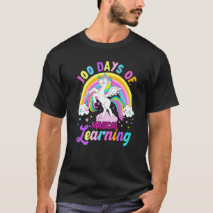 Camiseta 100 Dias De Aprendizado Mágico Estudo Do Unicórnio