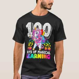 Camiseta 100 Dias De Aprendizado Mágico Flexibindo Unicórni
