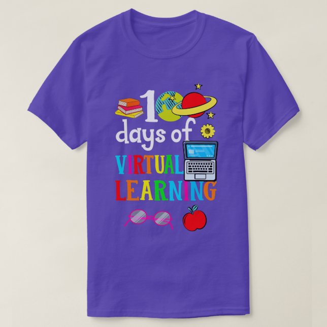 Camiseta 100 Dias De Aprendizado Virtual Escolar Home Onlin (Frente do Design)