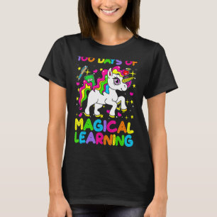 Camiseta 100 Dias De Aprendizagem Mágica 100.º Dia Da Escol