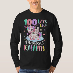 Camiseta 100 Dias De Aprendizagem Mágica 100.º Dia Da Escol