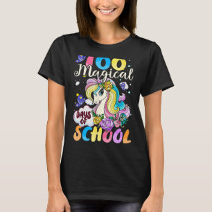 Camiseta 100 Dias De Aprendizagem Mágica 100.º Dia Da Escol