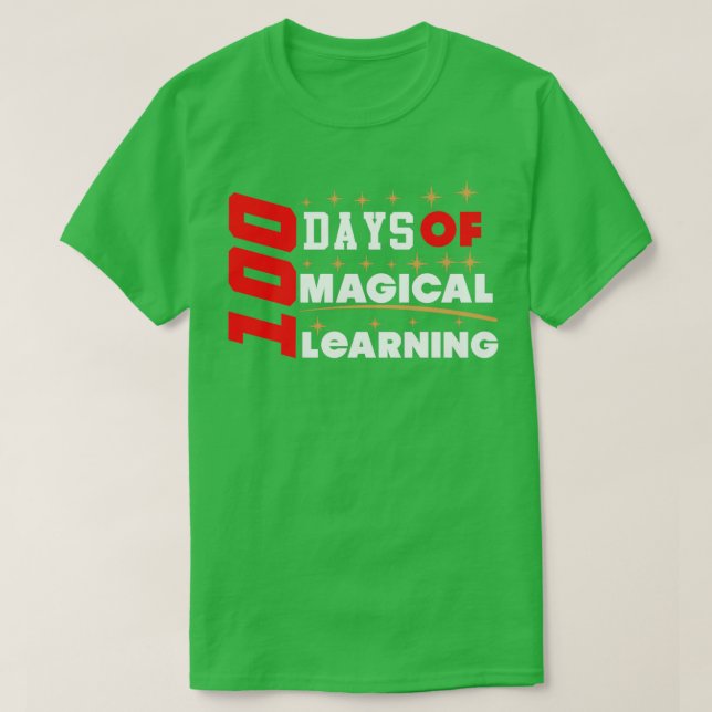 Camiseta 100 dias de aprendizagem mágica 5 (Frente do Design)