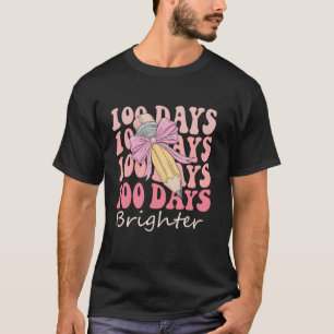Camiseta 100 dias de Arco de Coquette de Meninas Escolares 