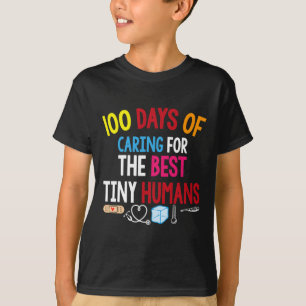 Camiseta 100 dias de assistência à melhor pequena escola hu