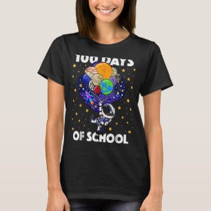 Camiseta 100 Dias De Astronauta Escolar Crianças Do Espaço 