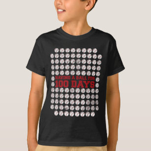 Camiseta 100 Dias De Basebol Escolar 100º Dia Da Escola