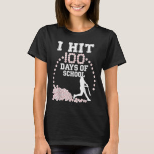 Camiseta 100 Dias De Basebol Escolar 100º Dia Da Escola