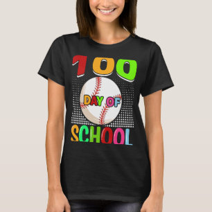 Camiseta 100 dias de Basebol Escolar 100º Dia da Escola Te