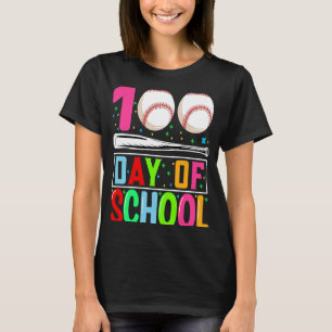 Camiseta 100 dias de Basebol Escolar 100º Dia da Escola Te