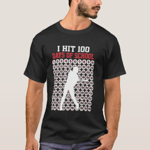Camiseta 100 Dias De Basebol Escolar 100º Dia De Bo Escolar