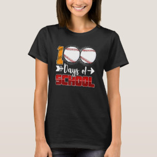 Camiseta 100 Dias De Basebol Escolar 100 Dias Mais Intelige