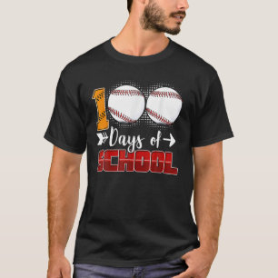 Camiseta 100 Dias De Basebol Escolar 100 Dias Mais Intelige