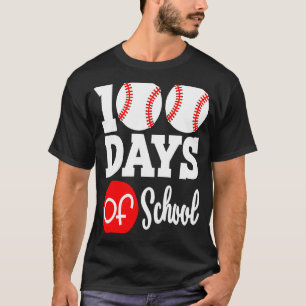 Camiseta 100 Dias De Basebol Escolar 100 Dias Mais Intelige