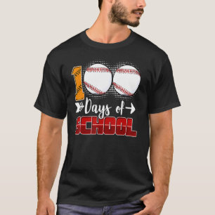 Camiseta 100 Dias De Basebol Escolar 100 Dias Mais Intelige