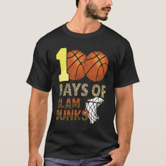 Camiseta 100 Dias De Basquete De Slam Dunk 100º Dia De Esco