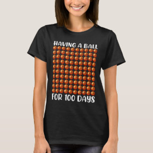 Camiseta 100 Dias De Basquete Escolar 100.º Dia 100 Dias