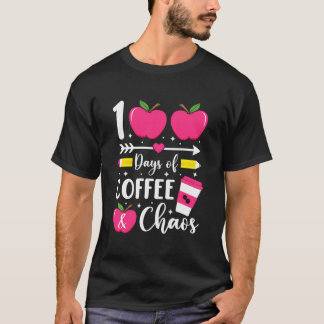 Camiseta 100 Dias De Café 100º Dia De Ensino Escolar