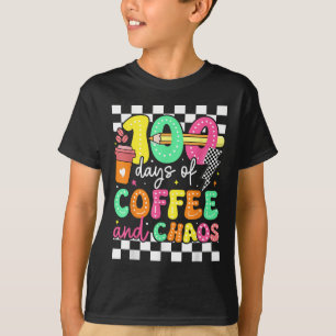 Camiseta 100 Dias De Café & Professor De Caos Retro 10