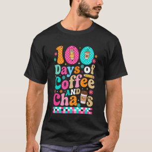 Camiseta 100 Dias de Café Caótico 100º Dia de Ensino