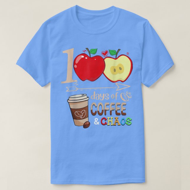 Camiseta 100 Dias De Café E Caos (Frente do Design)