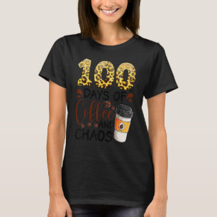 Camiseta 100 Dias De Café E Caos 100º Dia Da Escola F