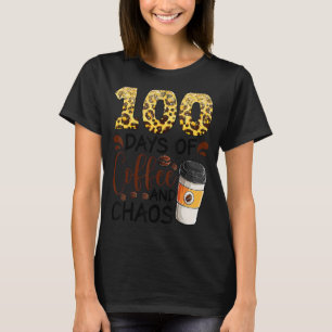 Camiseta 100 Dias De Café E Caos 100º Dia Da Escola F