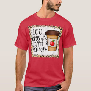 Camiseta 100 Dias De Café E Caos 100º Dia Da Escola T