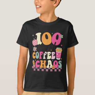 Camiseta 100 Dias De Café E Caos 100º Dia Da Escola T