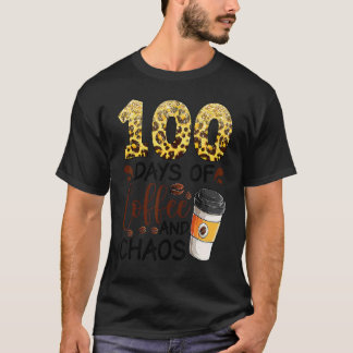 Camiseta 100 Dias De Café E Caos 100º Dia De Escola F