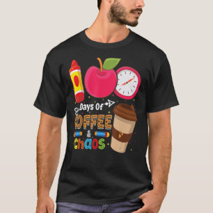 Camiseta 100 Dias De Café E Caos - 100 Dias De Teac Escolar