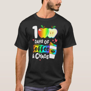 Camiseta 100 Dias De Café E Caos Feliz 100º Dia De Educação