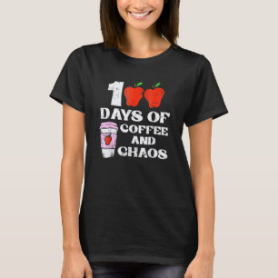 Camiseta 100 Dias De Café E Caos Feliz 100º Dia Escola