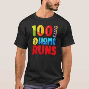 Camiseta 100 dias de casa dirigem a escola de beisebol 100º