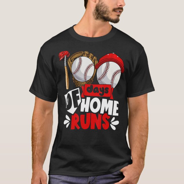 Camiseta 100 Dias De Casa Executa Baseball 100 Dias De Esco (Frente)