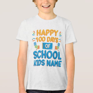 CAMISETA 100 DIAS DE CELEBRAÇÃO ESCOLAR COM NOME PERSONALIZ