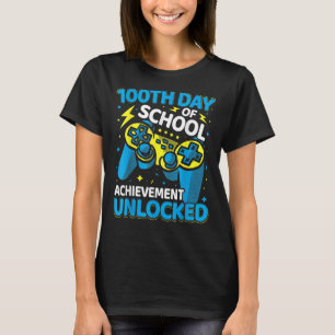 Camiseta 100 Dias De Controladora De Vídeo Da Escola Menina