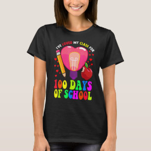 Camiseta 100 dias de coração de professor universitário Eu