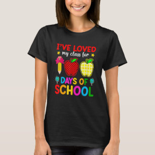 Camiseta 100 dias de coração de professor universitário Eu