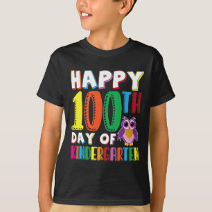 Camiseta 100 Dias De Costume Na Escola De Jardim De Infânci