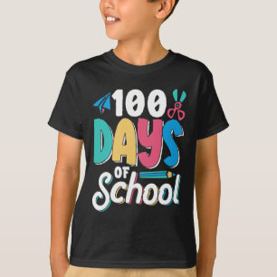 Camiseta 100 Dias De Crianças Da Classe Cute Escolar