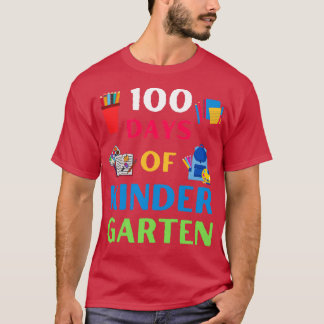 Camiseta 100 dias de Crianças de Celebração do Jardim Infan