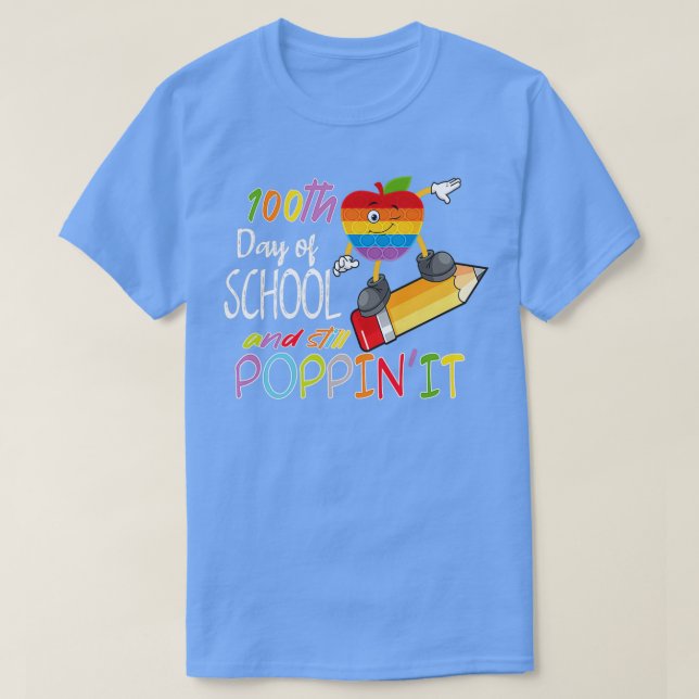 Camiseta 100 Dias De Crianças Engraçadas Na Escola Presente (Frente do Design)