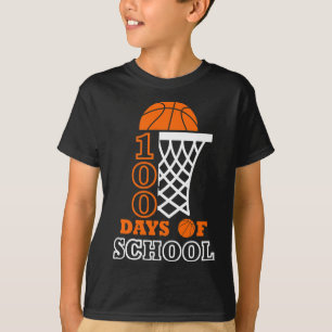 Camiseta 100 Dias De Crianças Escolares Bysketbyll 100º Dia