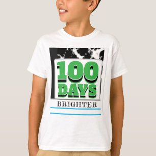Camiseta 100 dias de Design verde para o Livro Verde da esc